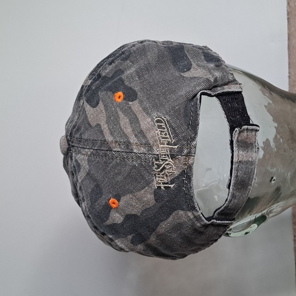 Remington Hat Cap Strap Green Orange Camo Velcro - Picture 4 of 4